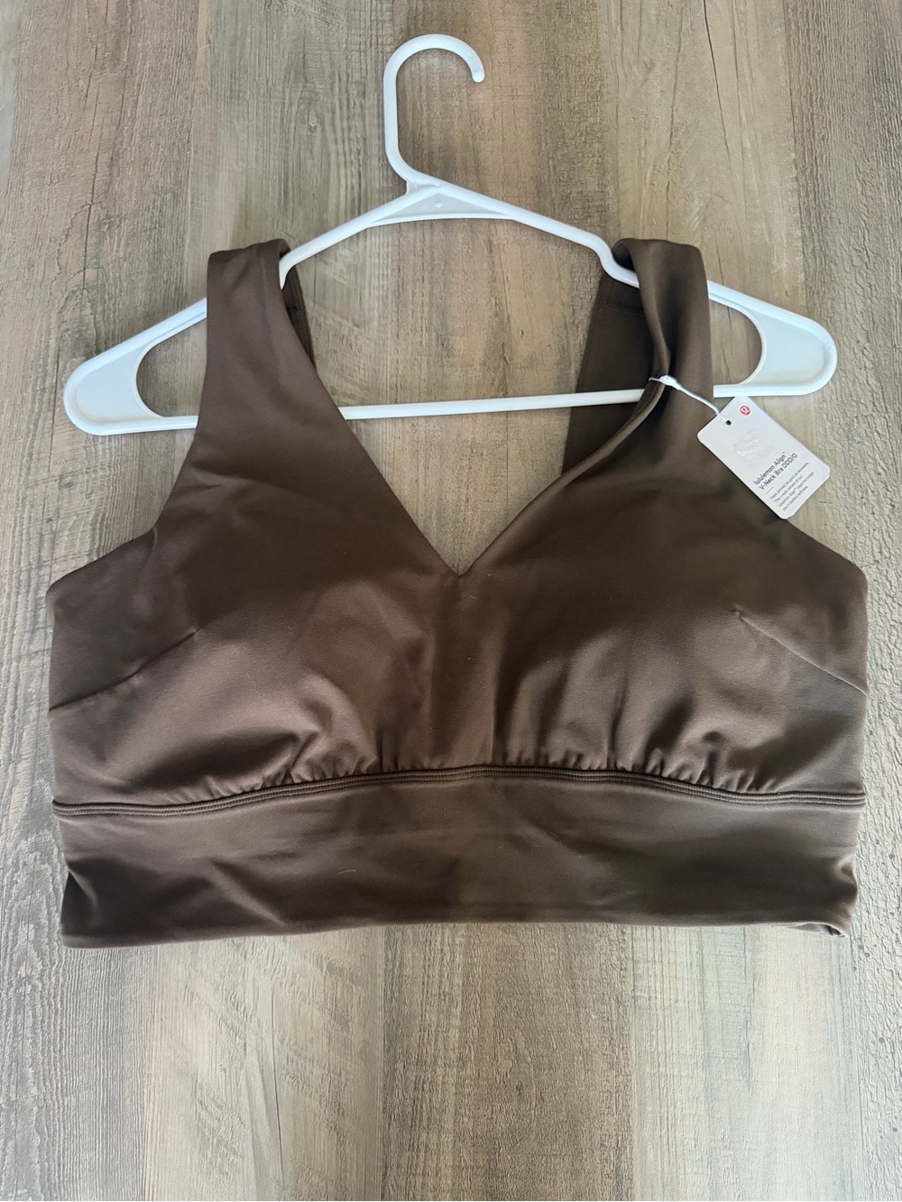 RARE🤎NWT Lululemon Align V-Neck Bra Sz XL Cup size DDD/G *walnut crunch*